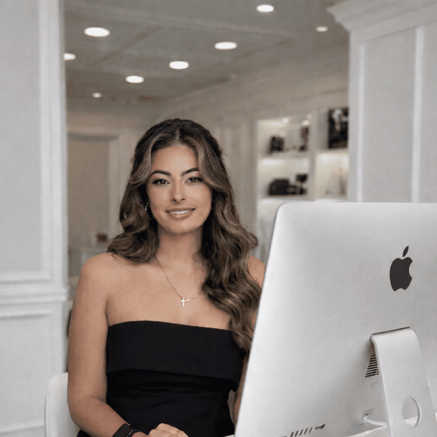 Portrait of ANGELINA MICHAEL, a professional stylist at Runway Salon & Beauty Bar, showcasing their expertise and style.